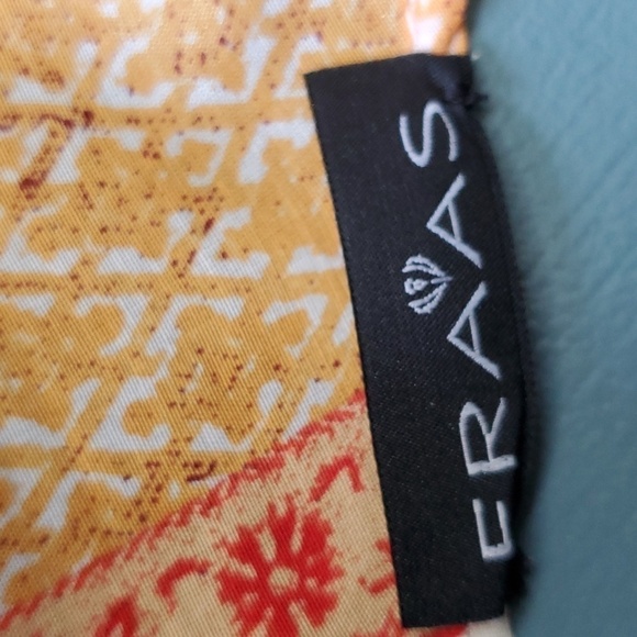 Lovely scarf by Fraas. Beautiful shade of orange and red, purple. Excell… - Picture 6 of 8